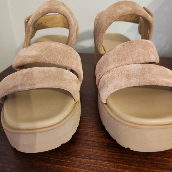 New Vince Skylar Womens Leather Slingback Wedge Sandals Size 7, E.U. 37 - Picture 12 of 16